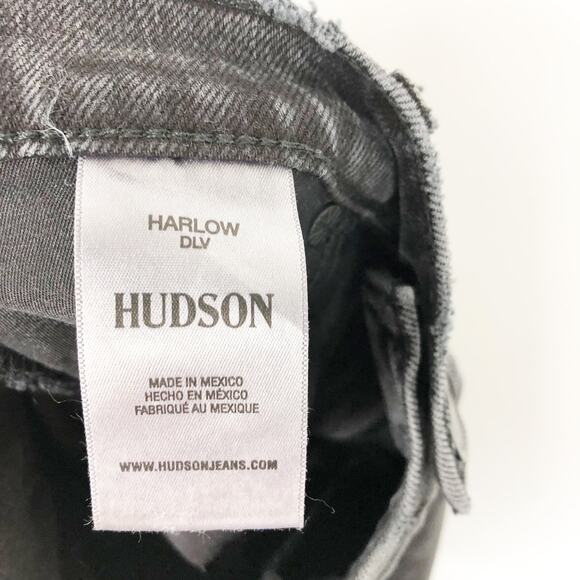 HUDSON Women Harlow Cigarette Jeans 32 US 14 Black Dark Lovely High-Rise NWOT - Picture 11 of 11